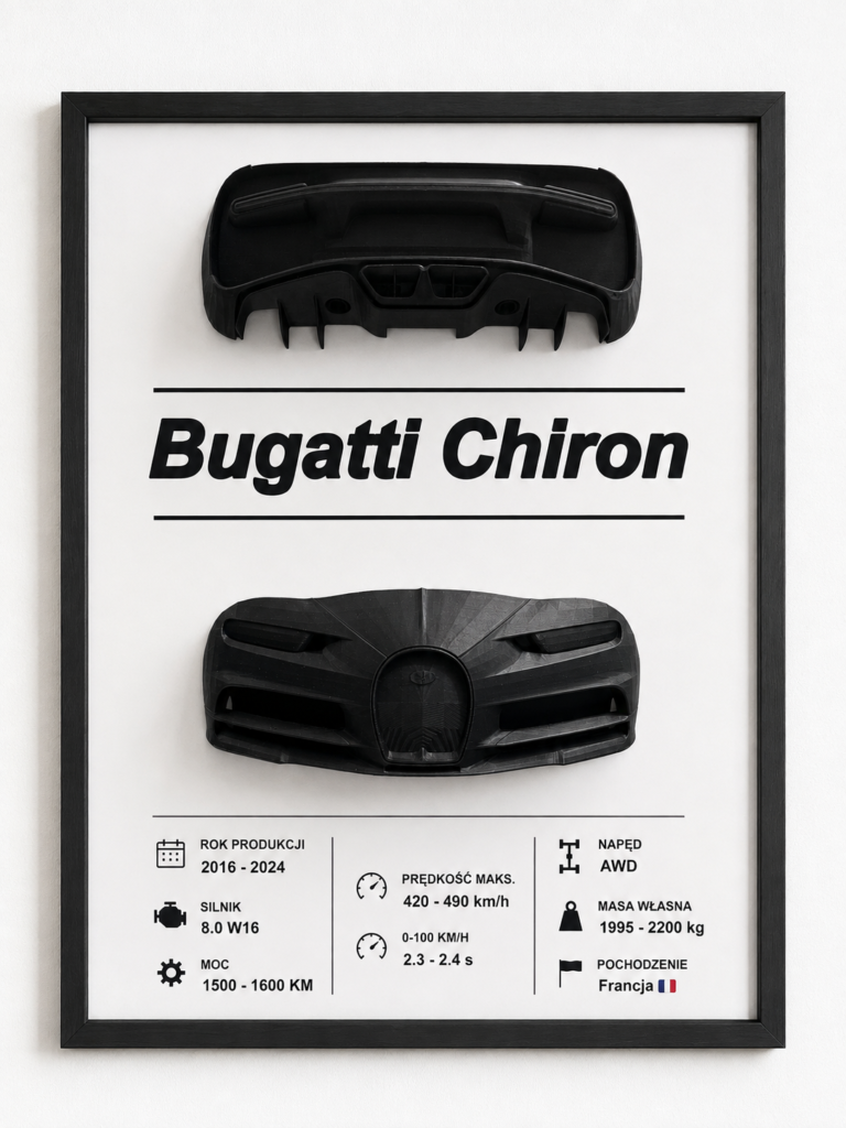 Ramka 3D Bugatti Chiron